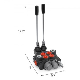 2 Σπείρες Υδραυλική Βαλβίδα Ελέγχου 11gpm Ρυθμιζόμενη Τρακτέρ Φορτω...