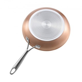 VEVOR Σετ Τηγανιών Αλουμινίου 3τμχ με Χειρολαβή - Γκρι Θερμασμένο L...