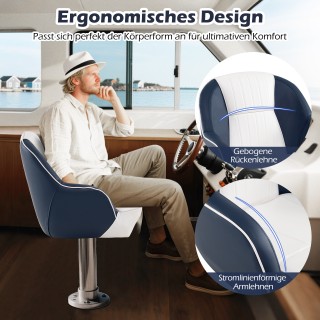 Costway Άνετη Καρέκλα Σκαφών από Αδιάβροχο PVC Δέρμα 59x55x51 cm NP... Costway Άνετη Καρέκλα Σκαφών από Αδιάβροχο PVC Δέρμα 59x55x51 cm NP...