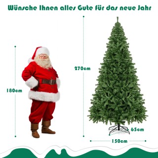 Costway 270cm Τεχνητό Χριστουγεννιάτικο Δέντρο με 2132 PVC Κλαδιά C... Costway 270cm Τεχνητό Χριστουγεννιάτικο Δέντρο με 2132 PVC Κλαδιά C...