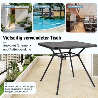 Costway Τραπέζι Κήπου με Επιφάνεια από Συνθετικό Μάρμαρο και Οπή γι... Costway Τραπέζι Κήπου με Επιφάνεια από Συνθετικό Μάρμαρο και Οπή γι...