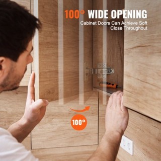 VEVOR  Μεντεσέδες Ντουλαπιών 60τμχ Πλήρους Κάλυψης με Απαλό Κλείσιμ...