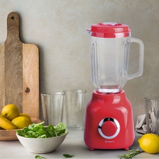 Kooper Κόκκινο ηλεκτρικό μπλέντερ με γυάλινη κανάτα 1,5 L ανοξείδωτ...