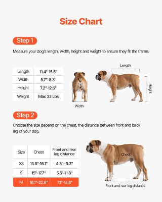 VEVOR Αναπηρικό Καροτσάκι για Σκύλους Πίσω Πόδια, Μετατρέψιμο με 2 ...