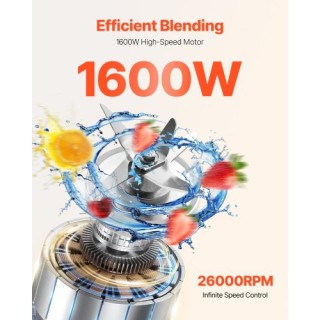 VEVOR Μπλέντερ 85 oz 1400W για Smoothies και Επεξεργασία Τροφίμων Κ... VEVOR Μπλέντερ 85 oz 1400W για Smoothies και Επεξεργασία Τροφίμων Κ...