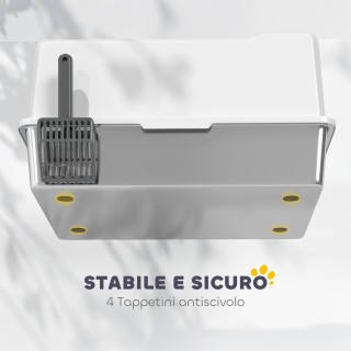 PawHut Αδιάβροχη Λεκάνη Γάτας με Ανυψωμένα Πλευρικά Τοιχώματα, Δίσκ... PawHut Αδιάβροχη Λεκάνη Γάτας με Ανυψωμένα Πλευρικά Τοιχώματα, Δίσκ...