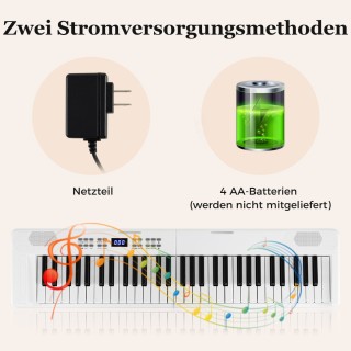 Costway 61 Πλήκτρων Πτυσσόμενο Πλήκτρο Πιάνου: Πλήρες Ηλεκτρονικό Π...