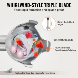 Επαγγελματικός Ραβδομπλέντερ VEVOR 350W για Σούπες & Σάλτσες  ZXSCJ...