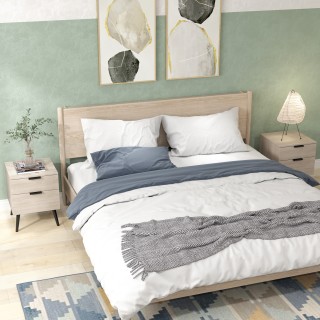 HOMCOM Σετ 2 Κομοδίνα Σκανδιναβικού Στυλ με Συρτάρι και Ανυψωμένη Β... HOMCOM Σετ 2 Κομοδίνα Σκανδιναβικού Στυλ με Συρτάρι και Ανυψωμένη Β...