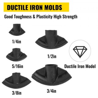 VEVOR Χειροκίνητη Υδραυλική Σωληνοκάμπτη 10 Τόνων με 6 Μήτρες (1/4-...