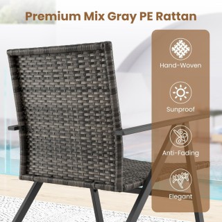 Costway  3-κομμάτι  Μεταλλικό Τραπέζι & 2 Καρέκλες Εξωτερικού Χώρου...