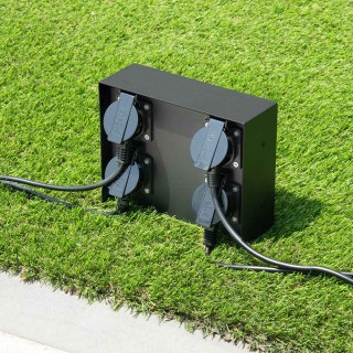 BAKAJI  Ηλεκτρική Κολόνα Κήπου Κολωνάκι 4 Αδιάβροχες Πρίζες Σούκο Γ...