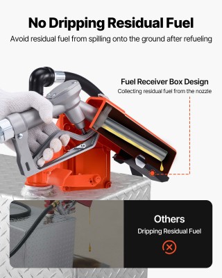 VEVOR Αντλία Μεταφοράς Καυσίμου 61L/min 1/4 HP 12V DC με Χειροκίνητ...