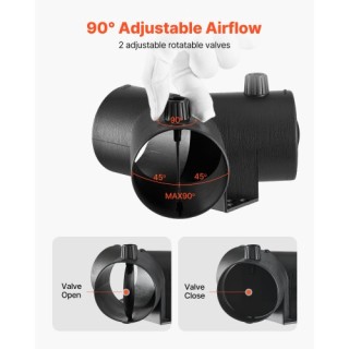 VEVOR Σύνδεσμος Θέρμανσης Ντίζελ 75mm, Αξεσουάρ 3 Δρόμων Y, για Σωλ...