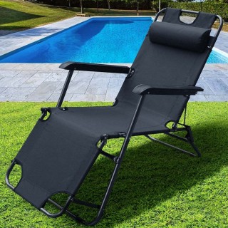BAKAJI  Καρέκλα Πολυθρόνα Εξωτερικού Χώρου Κήπου Ανακλινόμενη σε Ξα...