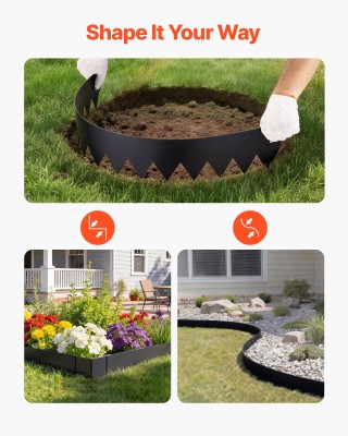 VEVOR Μεταλλικό Περίγραμμα Τοπίου Γαλβανιζέ, 6 Τεμάχια 1016 x 152 m...