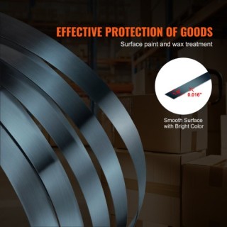 VEVOR Ταινία Συσκευασίας Χάλυβα 3/4 x 1640 1700 lbs BZKZDGD34YC17Y... VEVOR Ταινία Συσκευασίας Χάλυβα 3/4 x 1640 1700 lbs BZKZDGD34YC17Y...