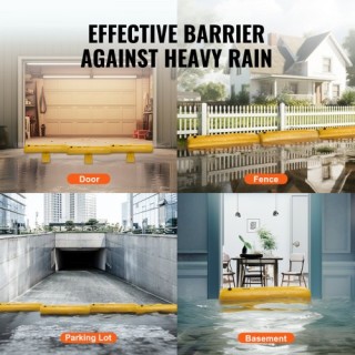 VEVOR Αντιπλημμυρικά Φράγματα 4τμχ, Εναλλακτική Σακoύλα Άμμου (4FTx...