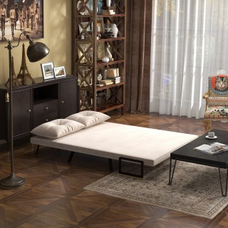 HOMCOM Καναπές-κρεβάτι 3 σε 1 με ύφασμα βελούδου, με ρυθμιζόμενη πλ... HOMCOM Καναπές-κρεβάτι 3 σε 1 με ύφασμα βελούδου, με ρυθμιζόμενη πλ...