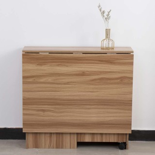 BAKAJI  Τραπέζι Τραπεζαρίας Γραφείο με Βιβλιοθήκη Πτυσσόμενο Επεκτά...