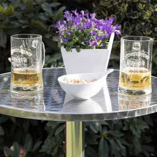 BAKAJI  Στρογγυλό Μπαρ Μπιστρό Τραπέζι Αλουμινίου Υψηλό 60x110cm Τρ...