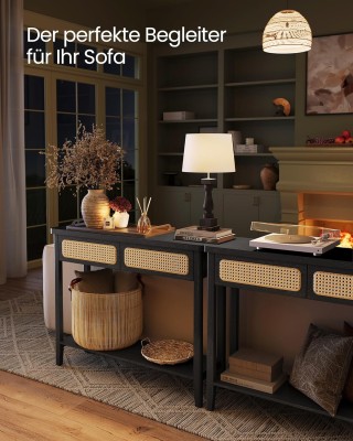 Τραπέζι Κονσόλα VASAGLE, Μποέμ Στυλ, Μαύρο Ash Τραπέζι Κονσόλα VASAGLE, Μποέμ Στυλ, Μαύρο Ash