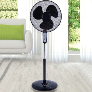 BAKAJI  Ανεμιστήρας με στρογγυλή βάση και τηλεχειριστήριο 50W μαύρο...