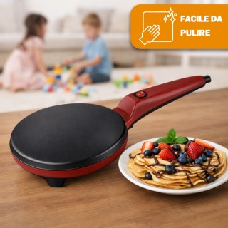 BAKAJI Ηλεκτρική Κρεπιέρα με Λαβή 700W με Αντικολλητική Επίστρωση Α...