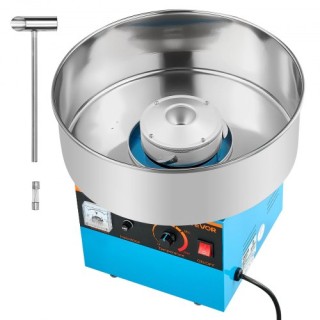 VEVOR Ηλεκτρική Μηχανή Μαλλιού της Γριάς 1000W Μπλε TSXXHMHTJLSWPV2...