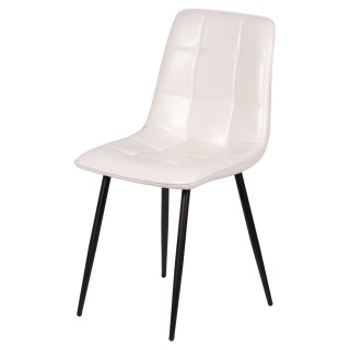 Galileo Καρέκλα Βιομηχανικού Στυλ με Μεταλλικά Πόδια και Πολυτελή Τ...