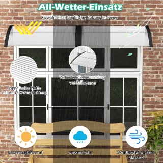 Costway Προστατευτικό Στέγαστρο Πόρτας και Παράθυρου 122 x 99 cm μ... Costway Προστατευτικό Στέγαστρο Πόρτας και Παράθυρου 122 x 99 cm μ...