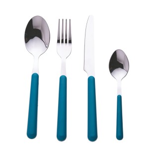 Galileo Σετ 24 μαχαιροπίρουνα από ανοξείδωτο χάλυβα με λαβή στο χρώ...