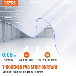 VEVOR Πόρτα PVC 82 x 8 Ρολό Ψυγείου Διάφανη Πλαστική Κουρτίνα JZPV... VEVOR Πόρτα PVC 82 x 8 Ρολό Ψυγείου Διάφανη Πλαστική Κουρτίνα JZPV...