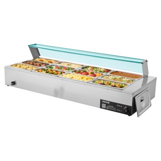 VEVOR Ηλεκτρικός Θερμαντήρας Τροφίμων με Γυάλινο Κάλυμμα, 12 Θέσεων... VEVOR Ηλεκτρικός Θερμαντήρας Τροφίμων με Γυάλινο Κάλυμμα, 12 Θέσεων...