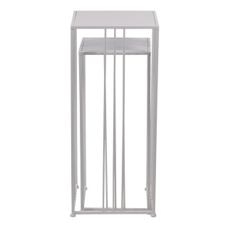 Galileo Σετ 2 τετράγωνα τραπέζια σε λευκό σίδερο Est 5919524