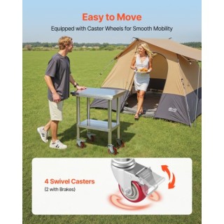 VEVOR Ανοξείδωτο Τραπέζι 61 x 45 cm για Προετοιμασία Τροφίμων με Ρυ... VEVOR Ανοξείδωτο Τραπέζι 61 x 45 cm για Προετοιμασία Τροφίμων με Ρυ...