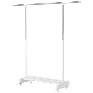 HOMCOM Επεκτεινόμενη Απλώστρα Ρούχων με Ρόδες και Φρένο, Ράφι για Π... HOMCOM Επεκτεινόμενη Απλώστρα Ρούχων με Ρόδες και Φρένο, Ράφι για Π...