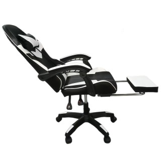 BAKAJI Καρέκλα Gaming Γραφείου με Υποπόδιο και Μαξιλάρι Οσφυϊκής κα...