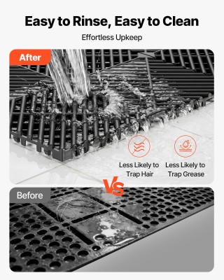 VEVOR Διαπλεκόμενα Αντιολισθητικά Πλακίδια Αποστράγγισης PP 310 x 3...