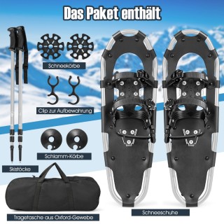 Costway Σετ Χιονοπέδιλων 4-σε-1 με Ρυθμιζόμενα Μπαστούνια και Τσάν... Costway Σετ Χιονοπέδιλων 4-σε-1 με Ρυθμιζόμενα Μπαστούνια και Τσάν...