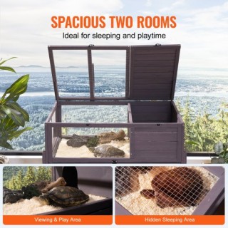 Ξύλινο Σπίτι Χελώνας VEVOR για Εσωτερικό & Εξωτερικό Χώρο  MZWGXMZD...