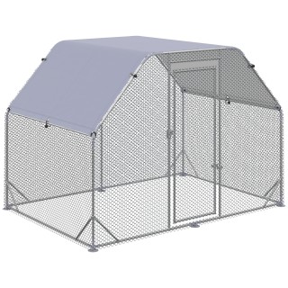 PawHut Chicken Run with Cover for 4-6 Chickens Steel, 280x190x195 c... PawHut Chicken Run with Cover for 4-6 Chickens Steel, 280x190x195 c...