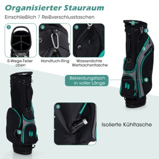 Costway Σετ Ανδρικών Δεξιόχειρων Μπαστουνιών Γκολφ 11 Τεμαχίων με Κ...