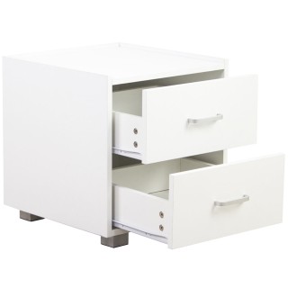 BAKAJI  Κομοδίνο Συρταριέρα με 2 Συρτάρια Ευρύχωρο Μινιμαλιστικό Σχ...