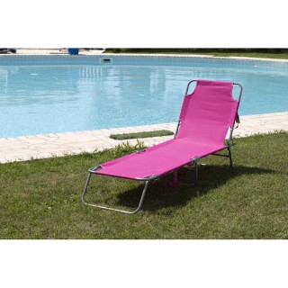 Galileo Πτυσσόμενη ξαπλώστρα παραλίας με ατσάλινο σκελετό και πολυε...