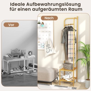 Costway Επιδαπέδιος Μεταλλικός Καλόγερος με Άγκιστρο στο Πάνω Μέρος... Costway Επιδαπέδιος Μεταλλικός Καλόγερος με Άγκιστρο στο Πάνω Μέρος...