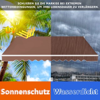 Costway  Τέντα με Μανιβέλα - Σκίαση με Λειτουργικό Βραχίονα 400 x 2...