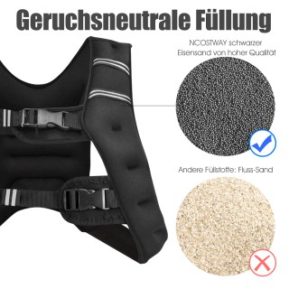 Costway Γιλέκο Προπόνησης 15KG με Ανακλαστικές Λωρίδες και Ρυθμιζόμ...