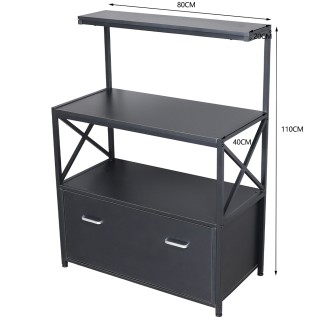 Shally Dogan Πολυλειτουργικό Ράφι Αποθήκευσης Μαύρο με 3 Ράφια και... Shally Dogan Πολυλειτουργικό Ράφι Αποθήκευσης Μαύρο με 3 Ράφια και...