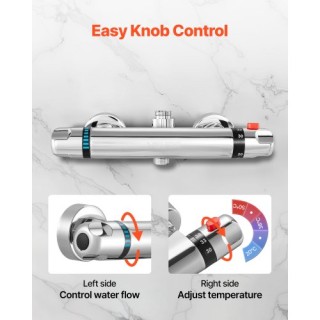 VEVOR Θερμοστατική Βαλβίδα Ντους Χρωμιωμένη YXFDKHDSHWWKR0M3C001V0 VEVOR Θερμοστατική Βαλβίδα Ντους Χρωμιωμένη YXFDKHDSHWWKR0M3C001V0